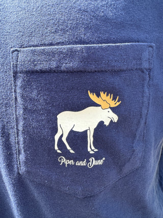 New England Moose Unisex Pocket T-Shirt | Piper and Dune Exclusive Piper and Dune