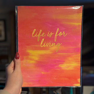 "Life Is For Living" Art Print or Framed Print - 8" x 10"  | Gert & Co Gert & Co