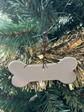 Pawsitively Loved! Dog Bone Ornament Piper and Dune