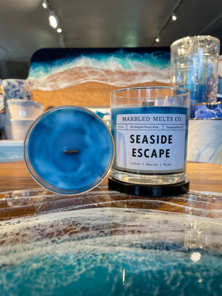 Seaside Escape Candle | Marbles Melts Co. Marbled Melts Co.