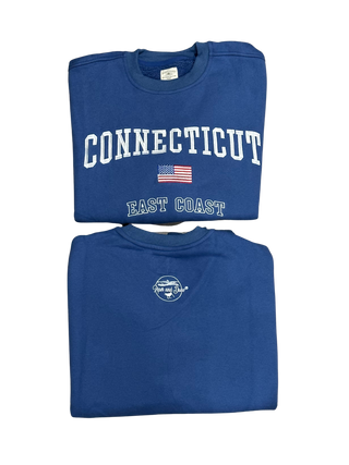 Connecticut East Coast with Flag Embroidered - Unisex Sizing | Piper and Dune Exclusive Sunkissed Coconut