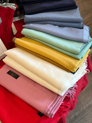 100% Cashmere Shawls -Various Colors Seattle Silver