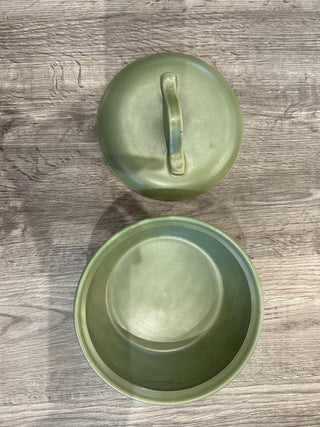 Green Bowl with Lid | Michele Miller Michele Miller Pottery