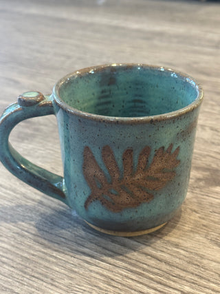 Green Leaf Mug | Michele Miller Pottery Michele Miller Pottery