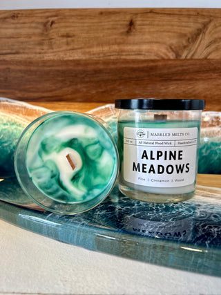 Alpine Meadows Candle | Marbled Melts Co. & Piper and Dune Marbled Melts Co.