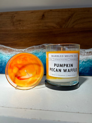 Pumpkin Pecan Waffle Candle | Marbles Melts Co. Marbled Melts Co.