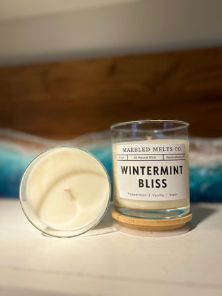 Wintermint Bliss Candle | Marbles Melts Co. Marbled Melts Co.