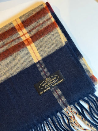 Unisex 100% Cashmere Scarves - Plaid Colors Seattle Silver