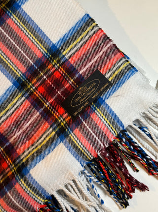 Unisex 100% Cashmere Scarves - Plaid Colors Seattle Silver