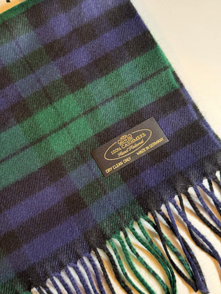 Unisex 100% Cashmere Scarves - Plaid Colors Seattle Silver