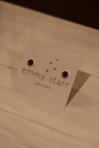 Garnet Stud Earrings - Jewelry by emmy starr Emmy Starr