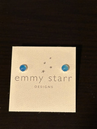 Blue Onyx Stud Earrings - Jewelry by emmy starr Emmy Starr