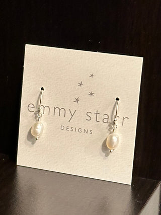 Tiny Pearl Drop Dangle Earrings - Jewelry by emmy starr Emmy Starr