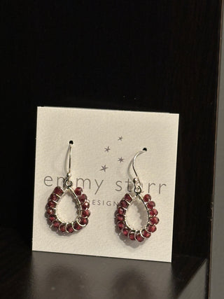 Garnet Wrap Earrings - Jewelry by emmy starr Emmy Starr