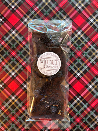 Dark Chocolate Blueberry Bar | Melt Chocolatier Melt Chocolatier