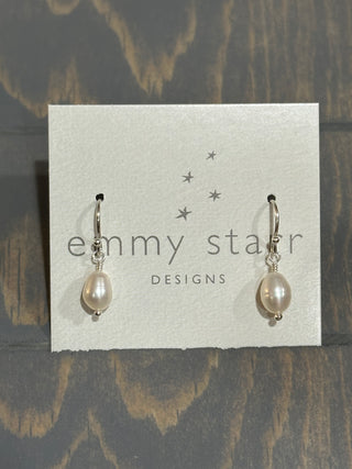 Pearl Hoop Earrings - Jewelry by emmy starr Emmy Starr