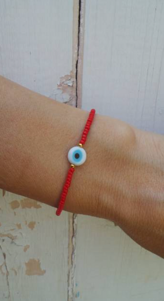 Evil Eye Bracelet - Red Bead Piper and Dune