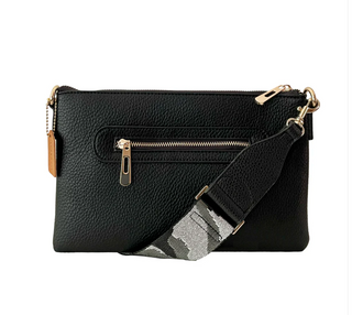 The Milly Clutch Woven Vegan Handbag - Black | Luken and Co. Luken + Co