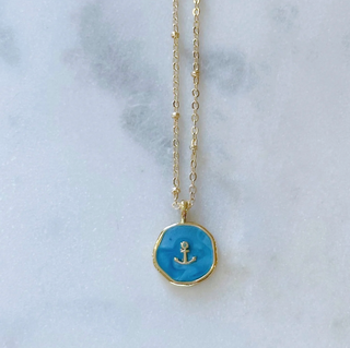 Anchors Up Necklace - Coastal Beads by Rebecca Coastal Beads by Rebecca