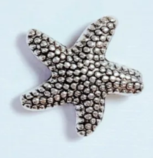 Chunky Silver Starfish Gem Necklace - Two Styles - Coastal Beads by Rebecca Coastal Beads by Rebecca