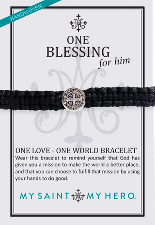 One Blessing For Him Bracelet - Variety of Colors! My Saint My Hero