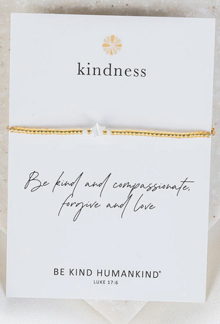 Kindness Star Bracelet - Gold and White My Saint My Hero