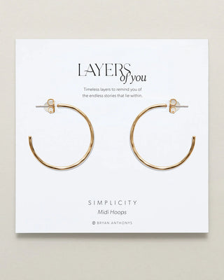 Simplicity Midi Hoop Earrings | Bryan Anthonys Bryan Anthonys
