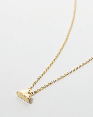 Gold Paper Plane Initial Necklace