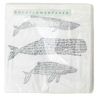 WHALES Paper Napkins, Pack of 20 rockflowerpaper