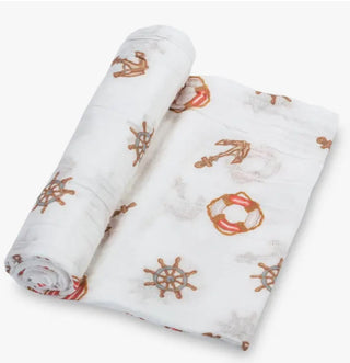 Lobster Sailboat - Baby Swaddle Blanket Set LollyBanks