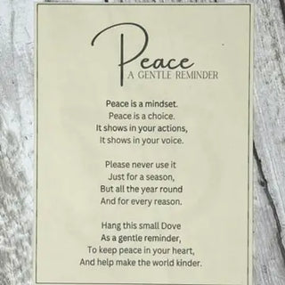 Dove 'Peace' | Ornaments with Card and Keepsake Bag Michigan Proud Gifts