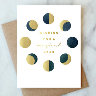 Phases of the Moon Birthday Greeting Card Abigail Jayne Design