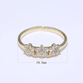 Dainty Flower Ring Open Adjustable Ring O923 O924 Aim Eternal