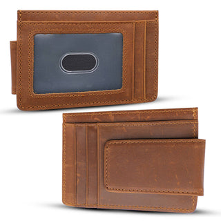 Personalized Leather Wallet with Magnet Clip American Leather Goods