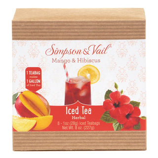 Mango & Hibiscus Herbal Iced Teabags Simpson & Vail