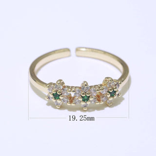 Dainty Flower Ring Open Adjustable Ring O923 O924 Aim Eternal