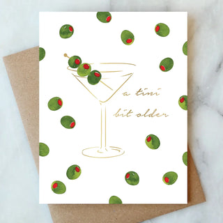 Martini Olives Birthday Greeting Card Abigail Jayne Design