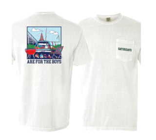 Saturdays Are For The Boys Tailgate Aftermath T-Shirts| M-2XL | Barstool Sports Barstool Sports