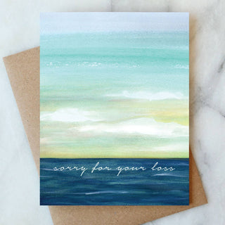 Ocean Sorry For Your Loss Greeting Card | Sympathy Abigail Jayne Design