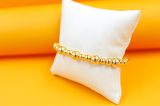18K Gold Filled Beaded Adjustable Bracelet MIA Jewelry