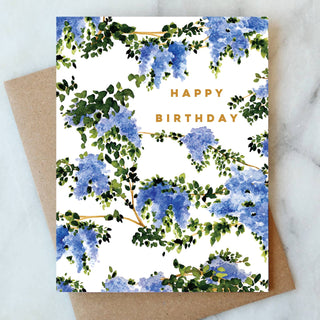 Wisteria Birthday Greeting Card Abigail Jayne Design