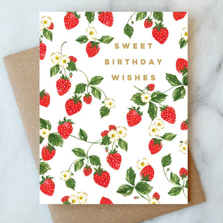 Strawberry Birthday Greeting Card Abigail Jayne Design