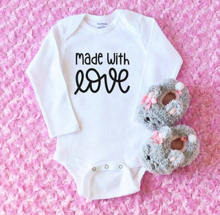 Made with Love Baby Bodysuit Onesie Bump Bump Baby Co