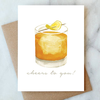 Whiskey Cheers Greeting Card | Birthday & Congrats Card Abigail Jayne Design