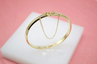 18K Gold Filled Wrist Cuff Buckle Bangle For Adults MIA Jewelry