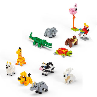 Puzzle Pods Tiny Building Blocks | 12 Animal Designs Two's Company