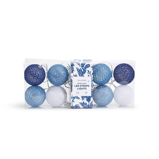 Blue and White Ball String Lights - Two's Company