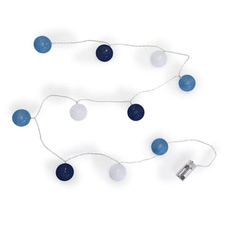 Blue and White Ball String Lights - Two's Company