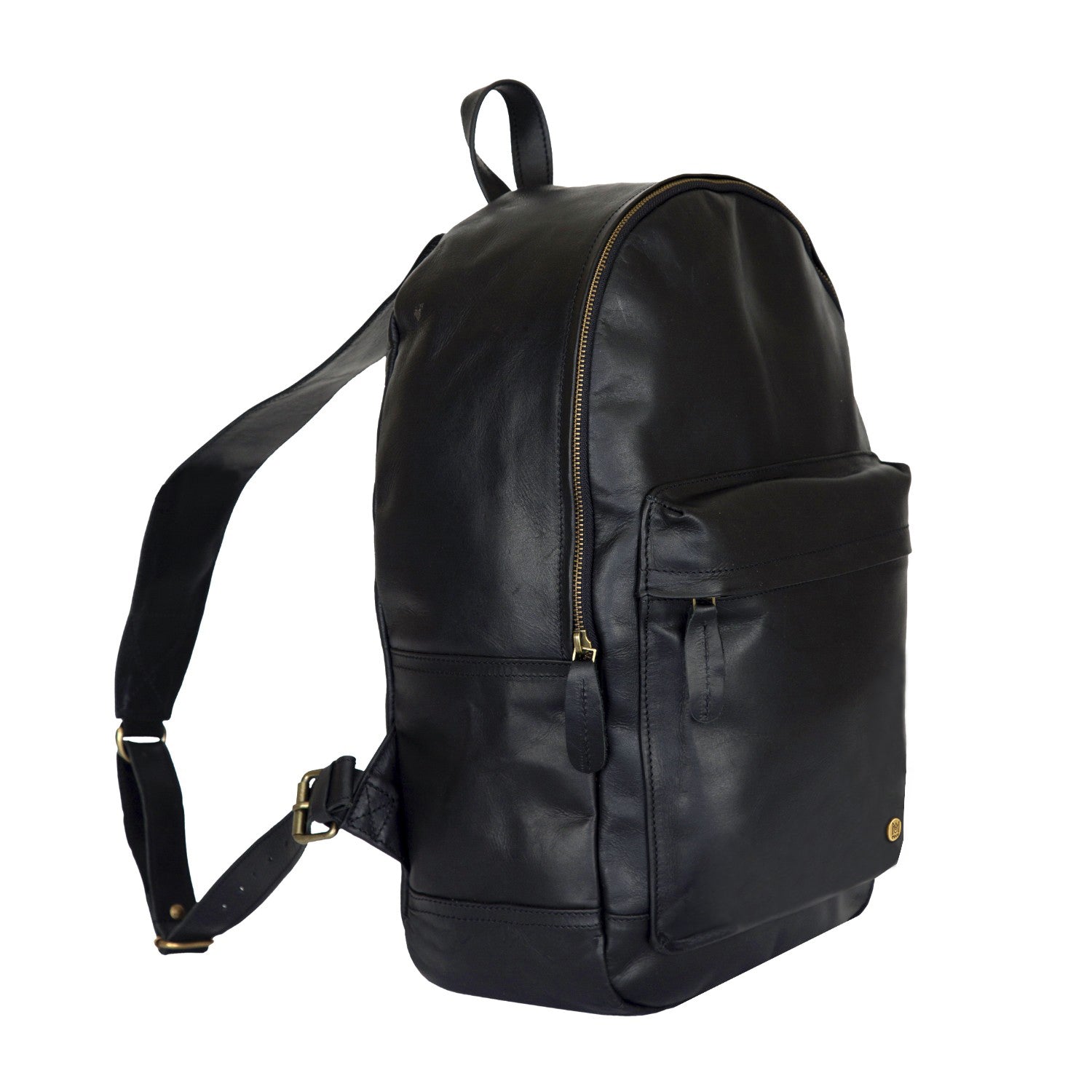 Mi pac black 2025 leather backpack