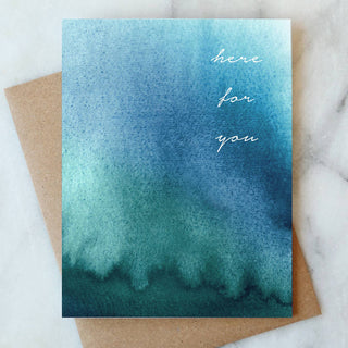 Water Here For You Greeting Card | Sympathy & Condolence Abigail Jayne Design